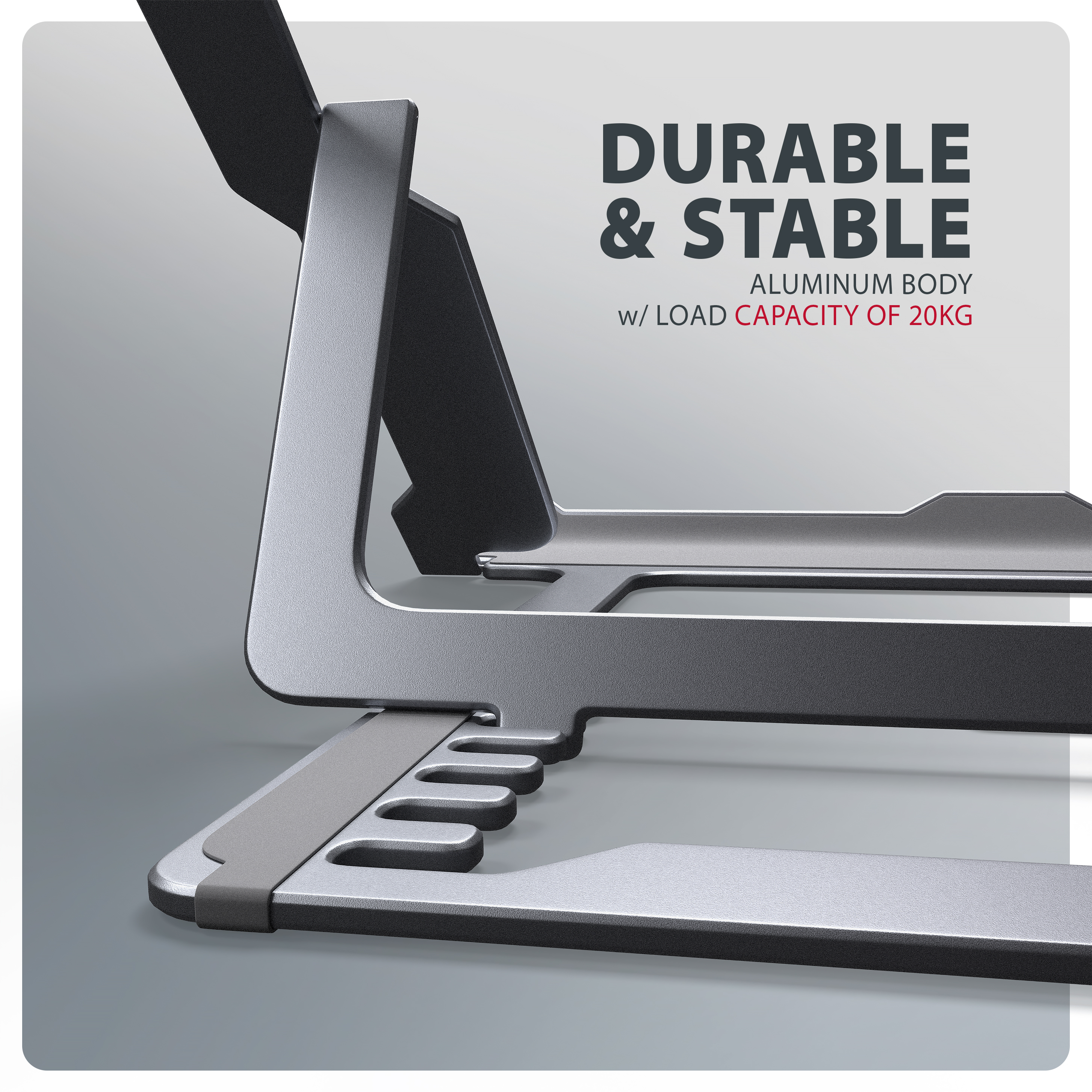 AXAGON STND-LAG Laptop-Staender h�henverstellbar faltbar Aluminium - grau