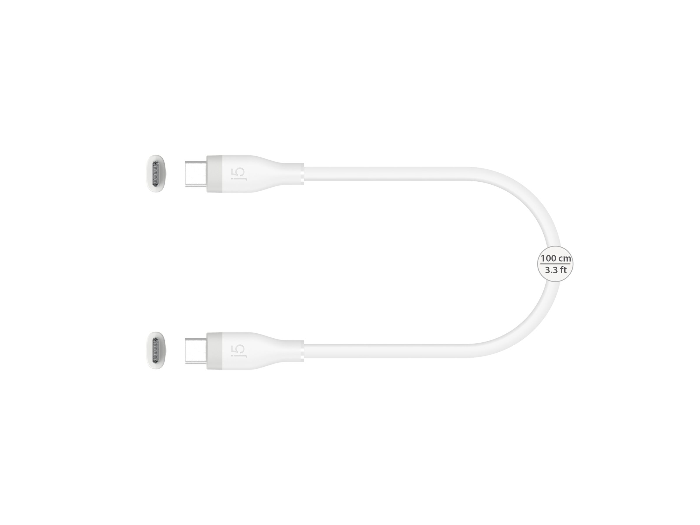 j5create JUCX17W USB-C� 60W Liquid Silicone Fast Charging Cable