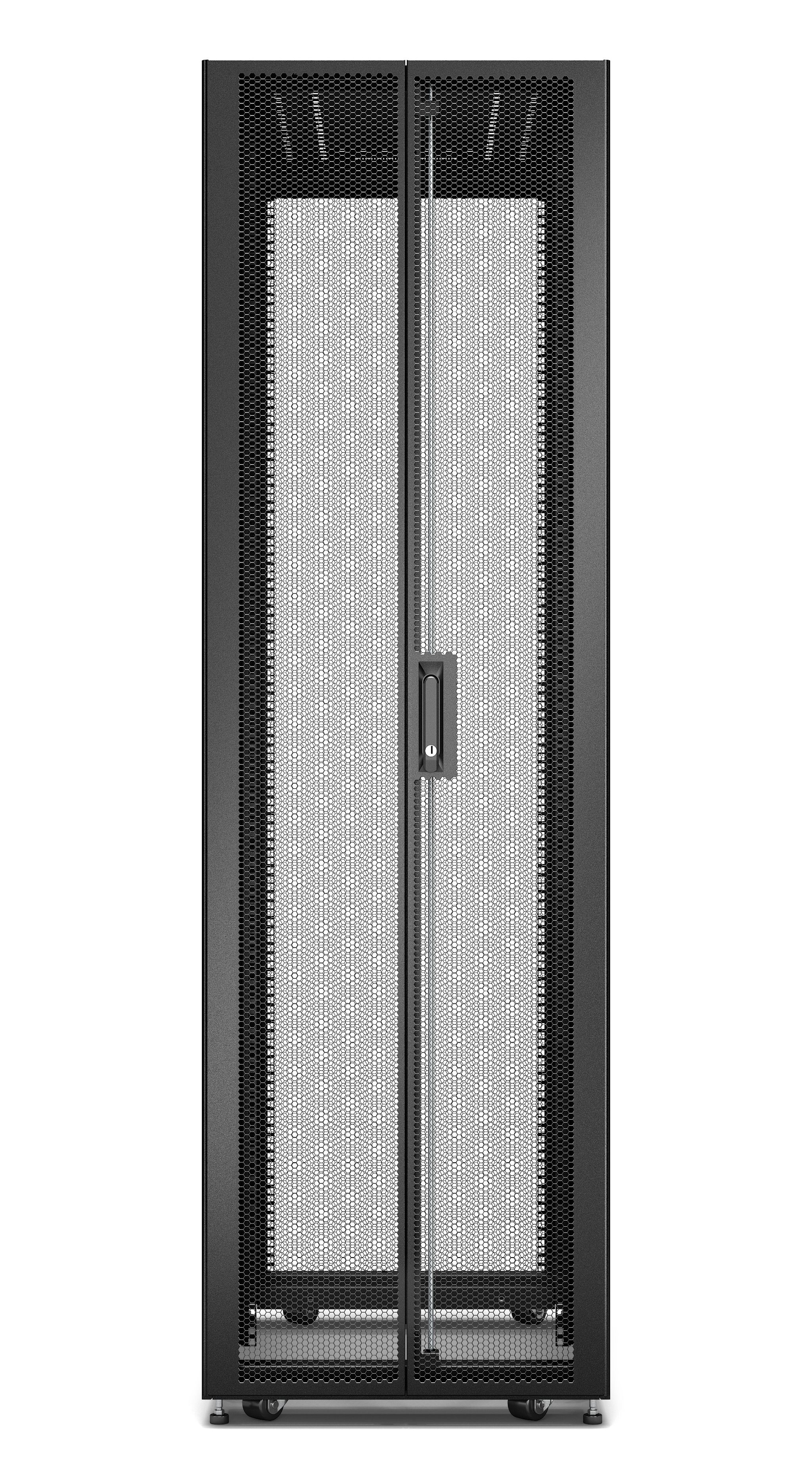 APC EASY RACK 600MM/42U/800MM WITH ROOF SIDE PANEL CASTORS FEET AND 4 BRACKETS NO BOTTOM BLACK Rack indipendenti Nero