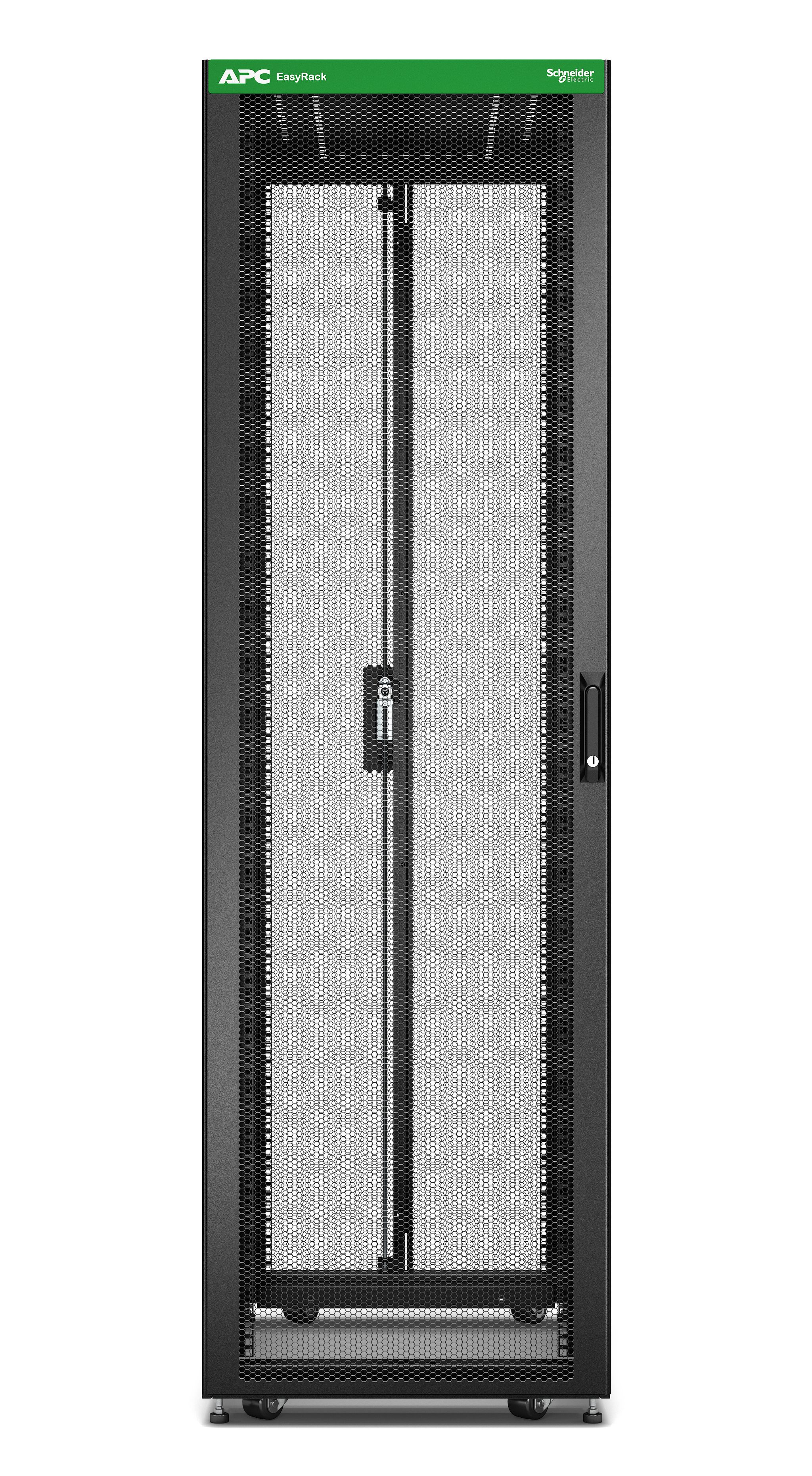 APC EASY RACK 600MM/42U/800MM WITH ROOF SIDE PANEL CASTORS FEET AND 4 BRACKETS NO BOTTOM BLACK Rack indipendenti Nero