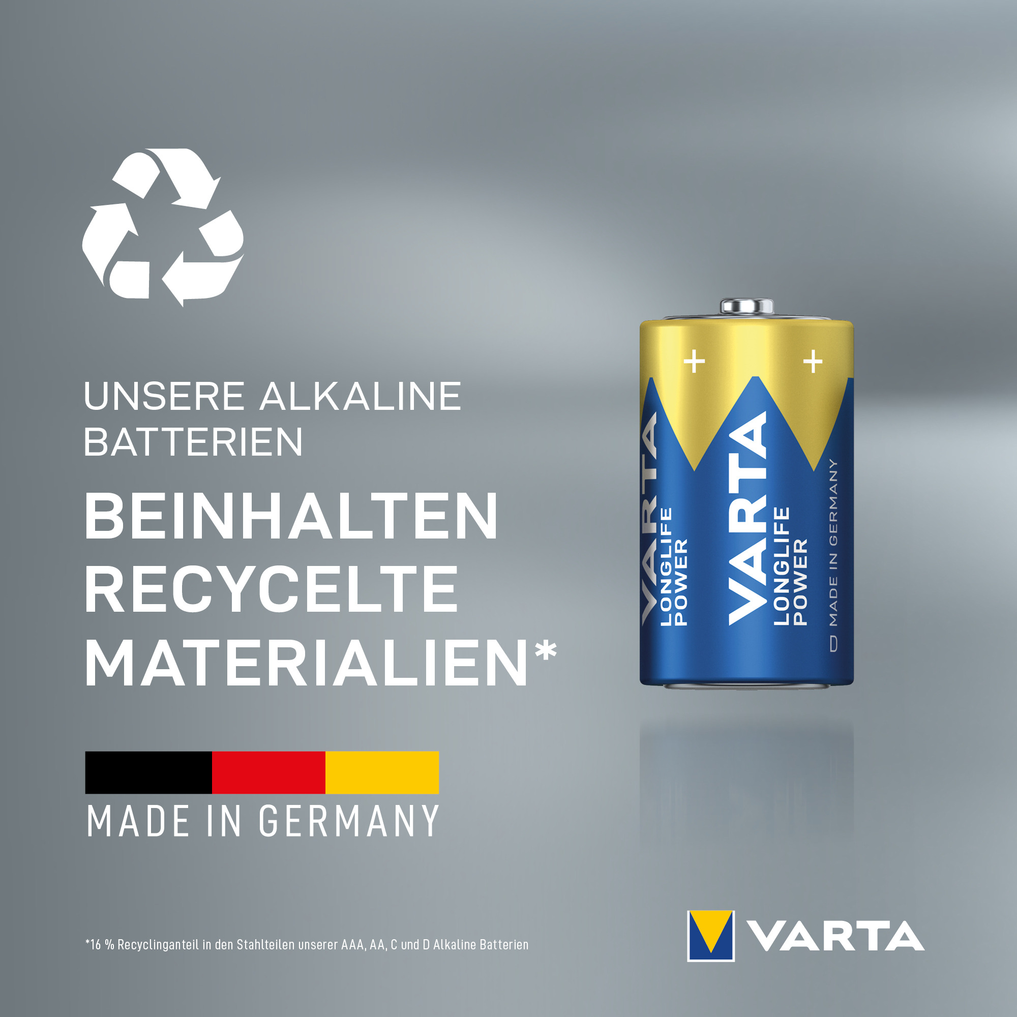 Varta Longlife Power D Blister 2 Mono -Batterie Alkali-Mangan 2 St. - Batterie - Mono (D)