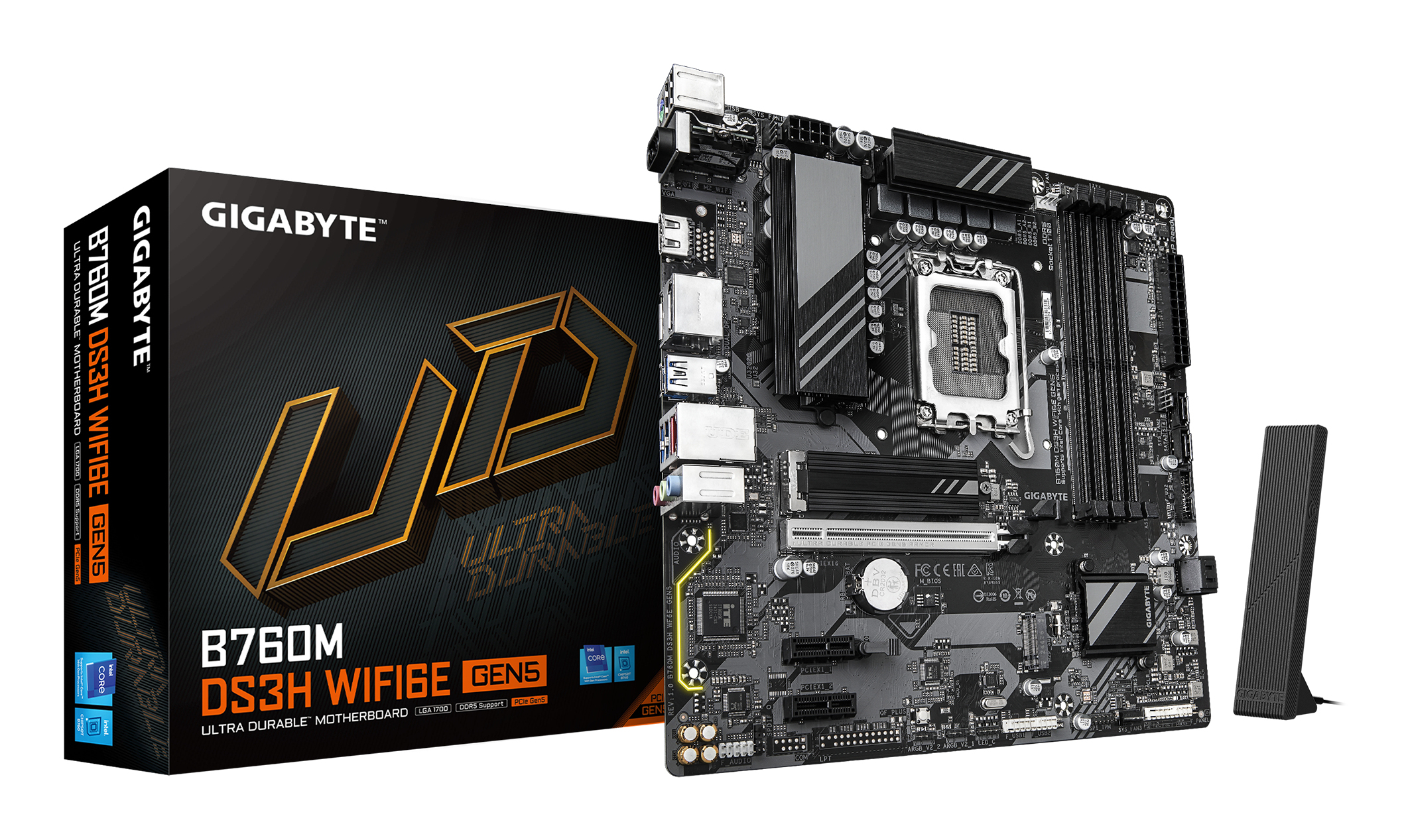 Gigabyte B760M DS3H WiFi6e GEN5 B760 S1700 mATX DDR5 - Mainboard - Intel Sockel 1700 (Core i)