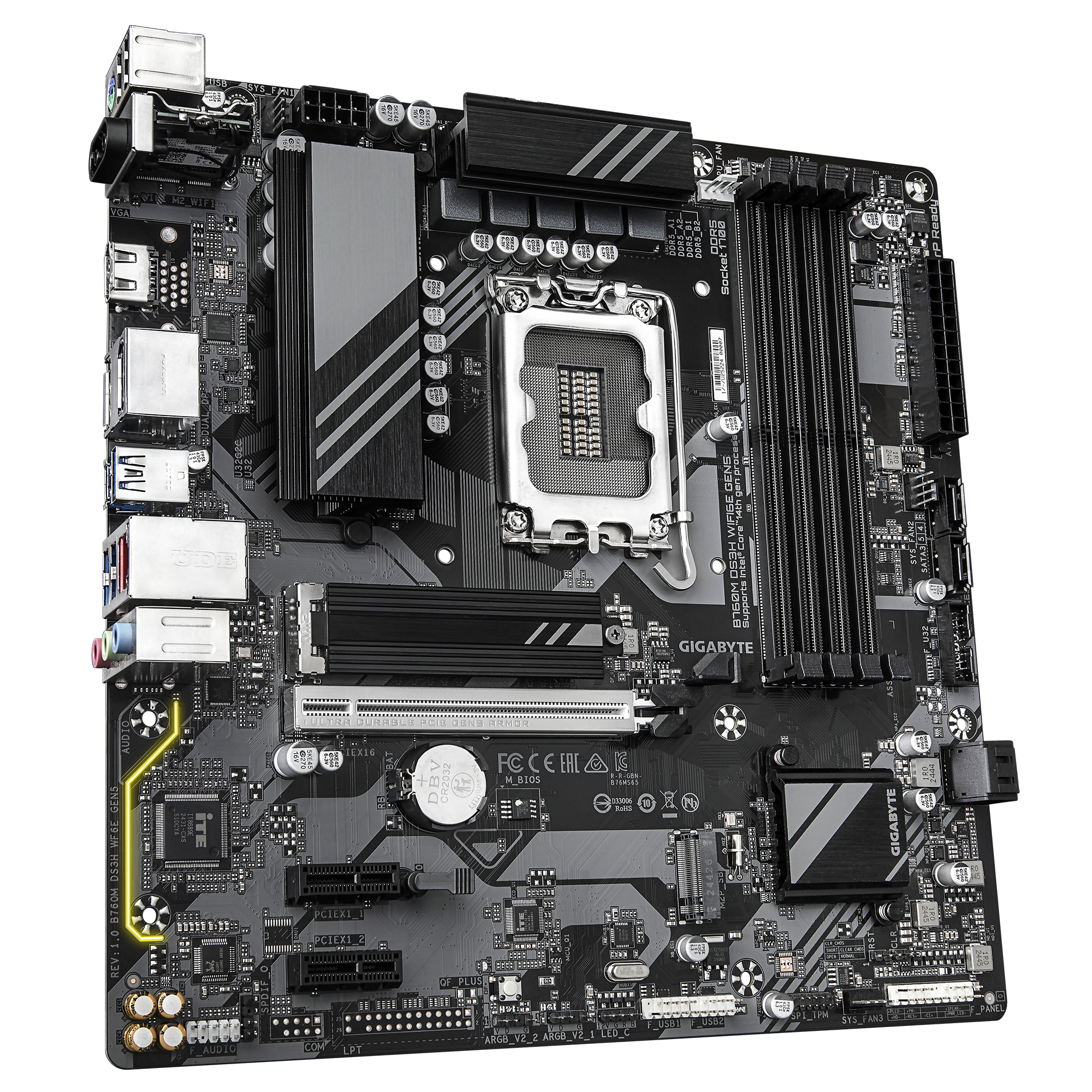 Gigabyte B760M DS3H WiFi6e GEN5 B760 S1700 mATX DDR5 - Mainboard - Intel Sockel 1700 (Core i)
