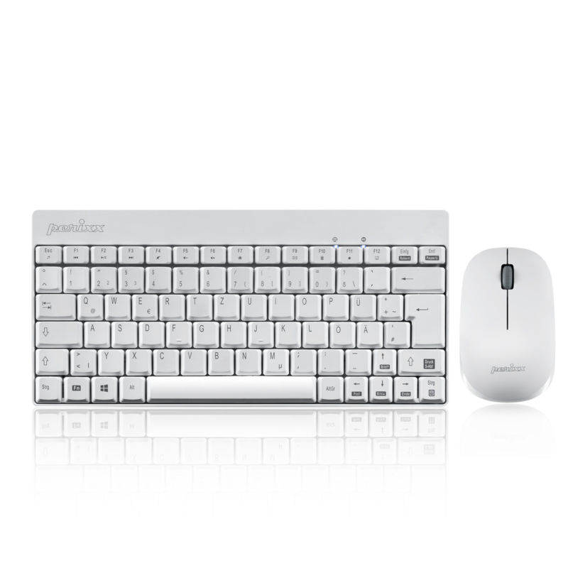 Perixx PERIDUO-712 keyboard Mouse included Universal RF Wireless White