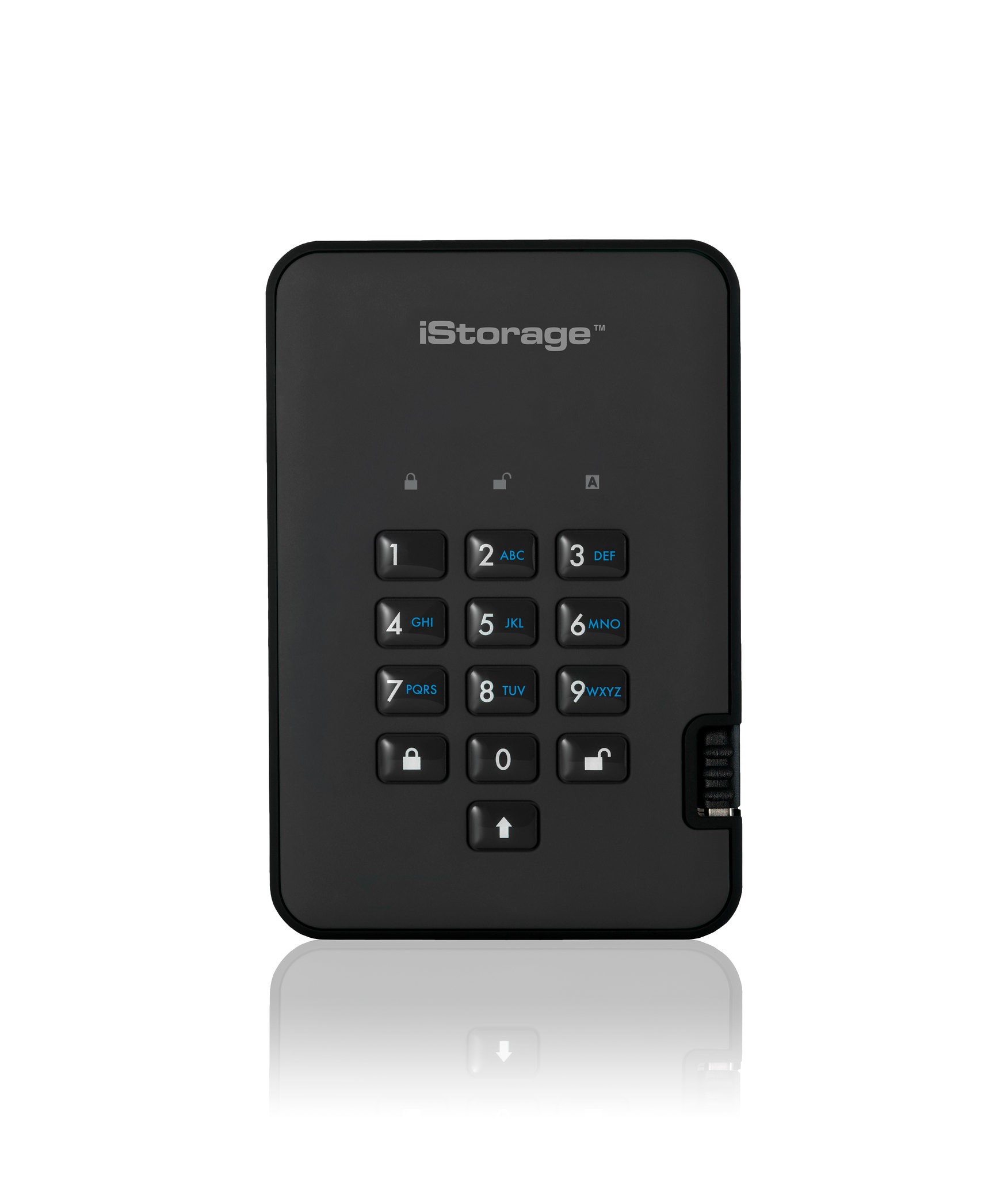iStorage diskAshur2 256-bit 128GB USB 3.1 secure encrypted solid-state drive - Black IS-DA2-256-SSD-128-B