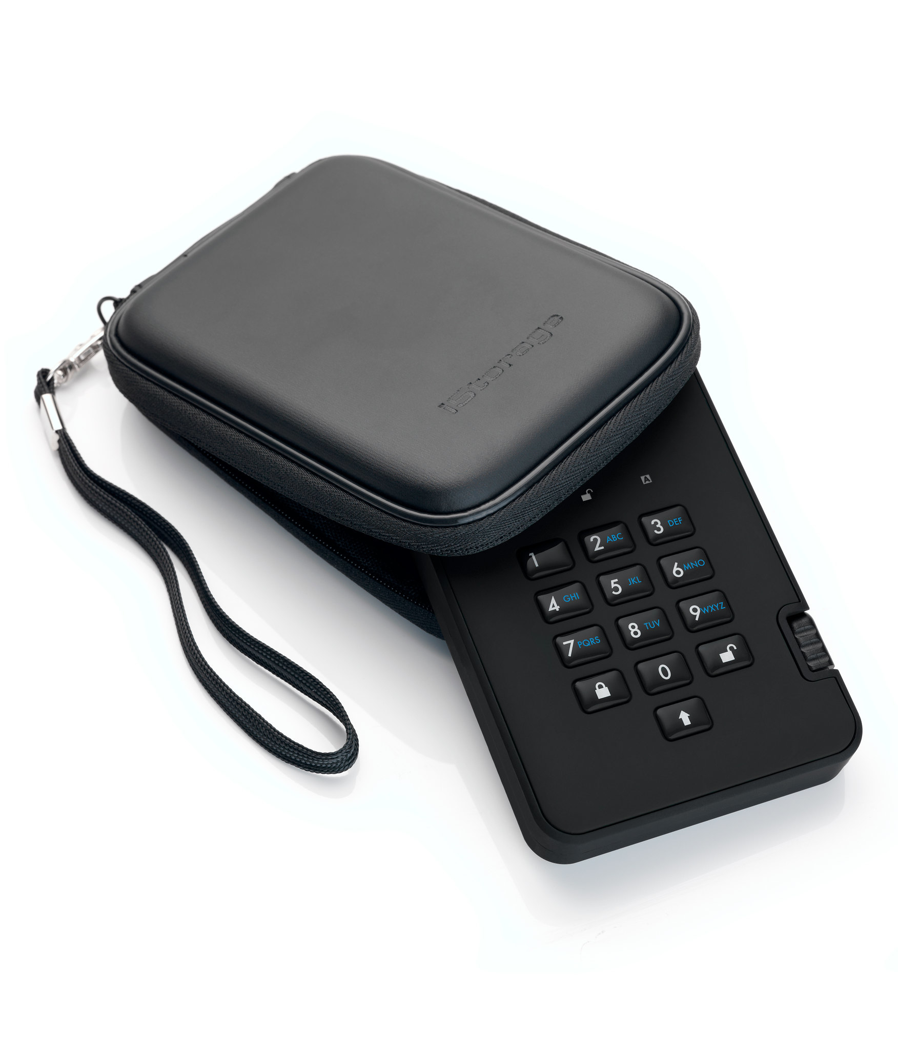 iStorage diskAshur2 256-bit 128GB USB 3.1 secure encrypted solid-state drive - Black IS-DA2-256-SSD-128-B