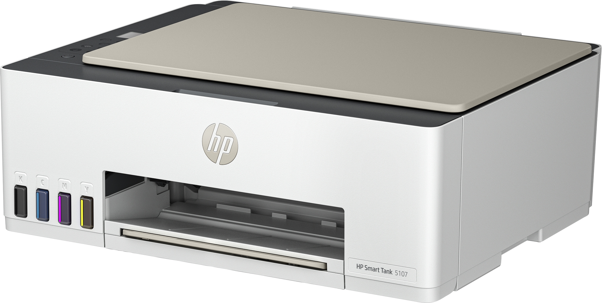 HP Smart Tank 5107 All-in-One Printer, Color, Printer for Home and home office, Print, copy, scan, Wireless; High-volume printer tank; Print from phone or tablet; Scan to PDF