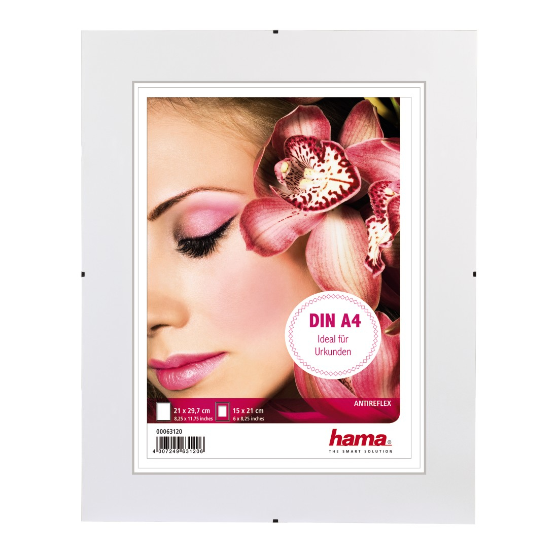 Hama Clip-Fix Trasparente Cornice per foto singola