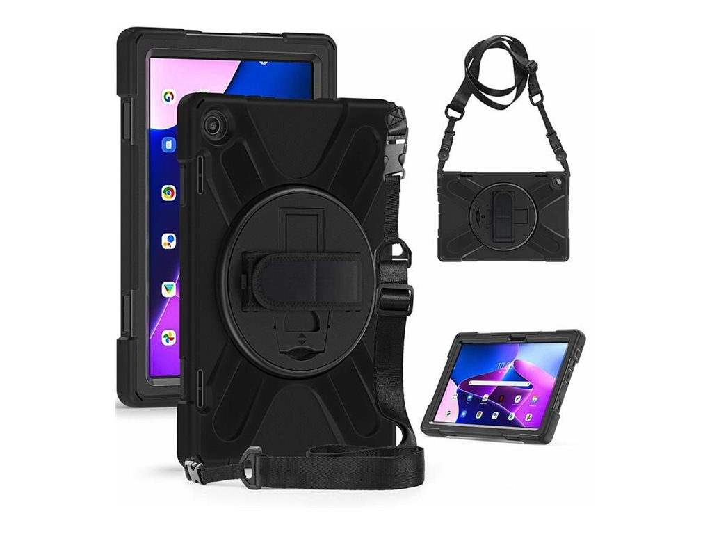 eSTUFF AUSTIN - Hintere Abdeckung f�r Tablet - Polycarbonat, Silikon - Schwarz - f�r Lenovo Tab M10 (3rd Gen)