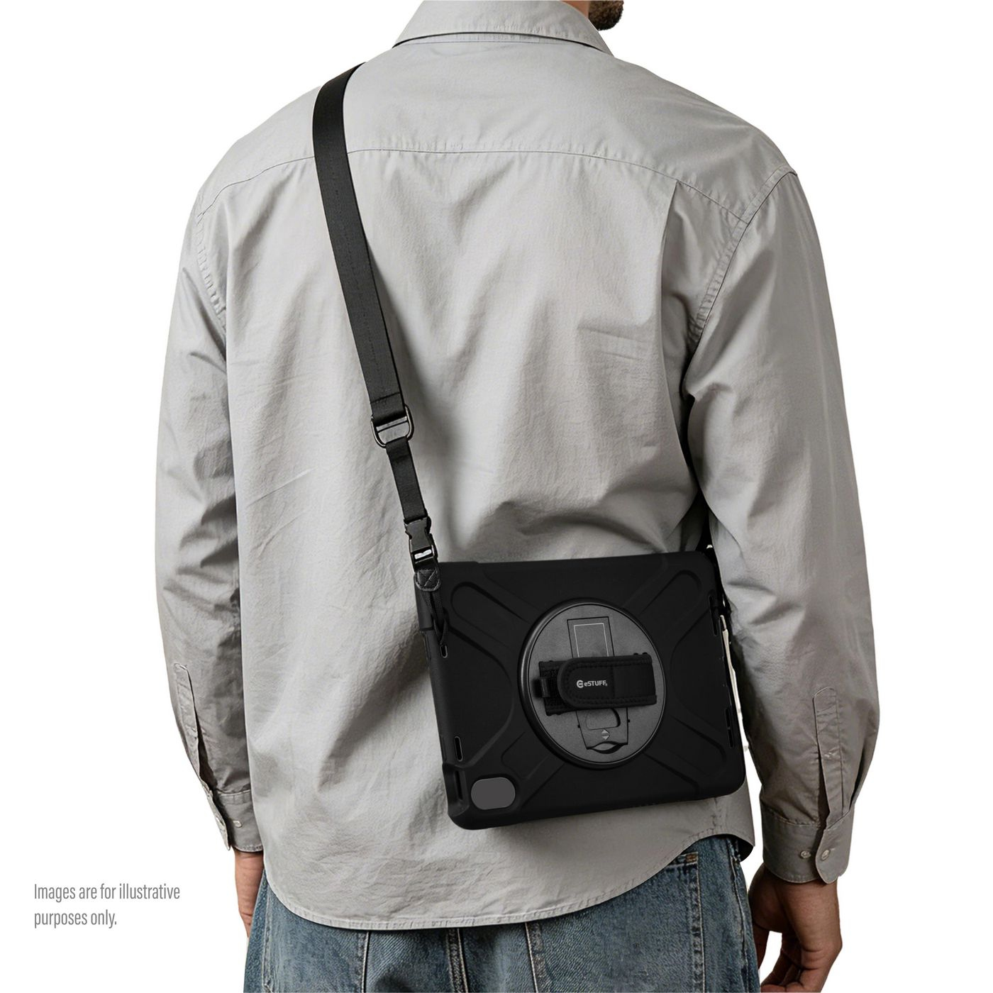 eSTUFF AUSTIN - Hintere Abdeckung f�r Tablet - Polycarbonat, Silikon - Schwarz - f�r Lenovo Tab M10 (3rd Gen)