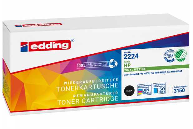 EDDING EDD-2224 schwarz Toner kompatibel zu HP 207X W2210X - Kompatibel - Tonereinheit