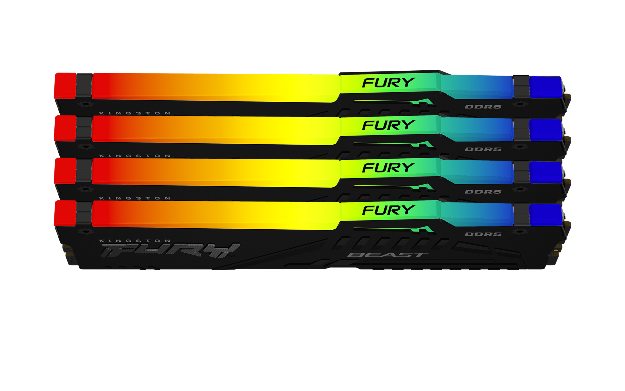 Kingston Technology FURY 128 GB 5600 MT/s DDR5 CL40 DIMM (Kit da 4 moduli) Beast RGB XMP