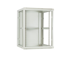 DSIT Serverschrank Wandgeh�use mit Glastuer Weiss BxTxH 600 x - Wandgeh�use