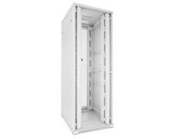 DSIT 19 Serverschrank mit perforierten Doppelfl�geltueren vorne und hinten Wei�