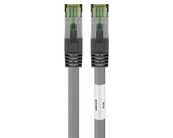 DSIT RJ45 Netzwerkkabel S/FTP PiMF mit CAT 8 Rohkabel Grau 0.25m