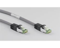 DSIT RJ45 Netzwerkkabel S/FTP PiMF mit CAT 8 Rohkabel Grau 0.25m