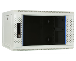 DSIT Serverschrank Wandgeh�use mit Glastuer Wei� BxTxH 600 x 450 - Wandgeh�use