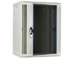 DSIT Serverschrank Wandgeh�use mit Glastuer Wei� BxTxH 600 x 450 - Wandgeh�use