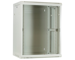 DSIT Serverschrank Wandgeh�use mit Glastuer Wei� BxTxH 600 x 450 - Wandgeh�use