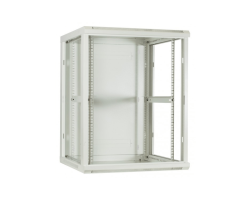DSIT Serverschrank Wandgeh�use mit Glastuer Wei� BxTxH 600 x - Wandgeh�use