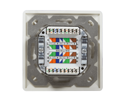 DSIT Dose Unterputz Vertikal Cat. 6/Class E zweifach geschirmt 2 x RJ45