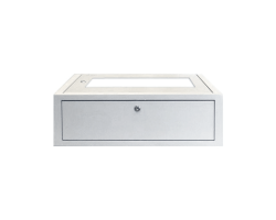 DSIT 3HE Wandschrank Wei� mit Glast�r 185mm tief
