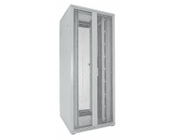 DSIT 19 Serverschrank mit perforierten Doppelfl�geltueren vorne und hinten Wei�