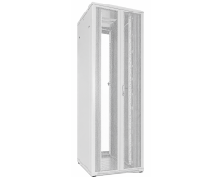 DSIT 19 Serverschrank mit perforierten Doppelfl�geltueren vorne und hinten Wei�