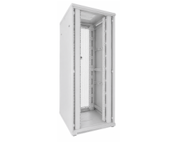 DSIT 19 Serverschrank mit perforierten Doppelfl�geltueren vorne und hinten Wei�