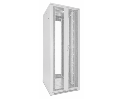 DSIT 19 Serverschrank mit perforierten Doppelfl�geltueren vorne und hinten Wei�