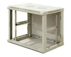 DSIT Serverschrank Wandgeh�use mit Glastuer Wei� BxTxH 600 x 450 - Wandgeh�use