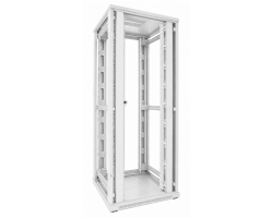 DSIT 19 Serverschrank mit perforierten Doppelfl�geltueren vorne und hinten Wei�