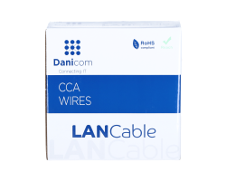DSIT CAT5e Netzwerkkabel U/UTP AWG 26/7 Flexibel 100 Meter Grau CCA