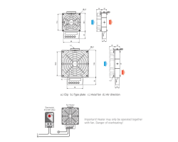DSIT Heizelement f�r Outdoor Serverschr�nke 100W mit Ventilator