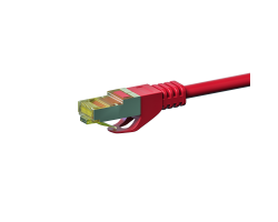 DSIT RJ45 Netzwerkkabel S/FTP PiMF mit CAT 7 Rohkabel Rot - Kabel - Netzwerk