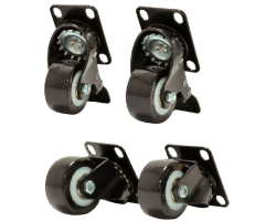 DSIT 4 St�ck Rollen f�r alle Serverschr�nke 2 x Schwenk und 2 mit Bremse