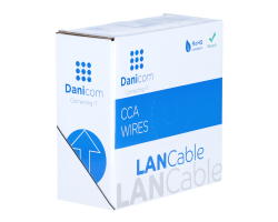 DSIT CAT5e U/UTP kabel op rol soepel grijs CCA DC-UTP5CCA50-GRY - Kabel - CAT 5e