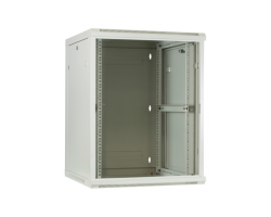 DSIT Serverschrank Wandgeh�use mit Glastuer Weiss BxTxH 600 x - Wandgeh�use