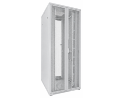 DSIT 19 Serverschrank mit perforierten Doppelfl�geltueren vorne und hinten Wei�