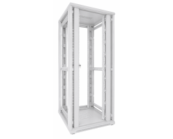 DSIT 19 Serverschrank mit perforierten Doppelfl�geltueren vorne und hinten Wei�