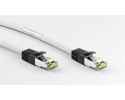DSIT RJ45 Netzwerkkabel S/FTP PiMF mit CAT 8 Rohkabel Weiss 0.50m