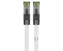 DSIT RJ45 Netzwerkkabel S/FTP PiMF mit CAT 8 Rohkabel Weiss 0.50m