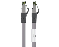 DSIT RJ45 Netzwerkkabel S/FTP PiMF mit CAT 8 Rohkabel Grau 1m