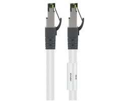 DSIT RJ45 Netzwerkkabel S/FTP PiMF mit CAT 8 Rohkabel Weiss 1m