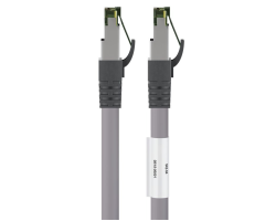 DSIT RJ45 Netzwerkkabel S/FTP PiMF mit CAT 8 Rohkabel Grau 0.25m