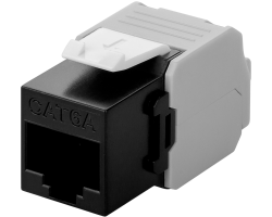 DSIT CAT6a UTP Keystone Netzwerkstecker - Toolless- Schwarz - Patch-Panel