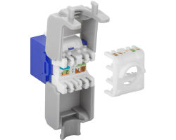 DSIT CAT6a UTP Keystone Netzwerkstecker - Toolless - Blau