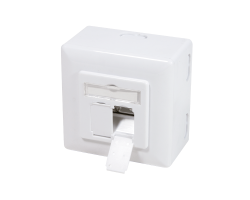 DSIT Dose Aufputz Cat. 6/Class E zweifach geschirmt 2 x 45RJ Wei�