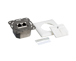 DSIT Dose Aufputz Cat. 6/Class E zweifach geschirmt 2 x 45RJ Wei�