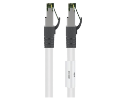 DSIT RJ45 Netzwerkkabel S/FTP PiMF mit CAT 8 Rohkabel Weiss 0.25m